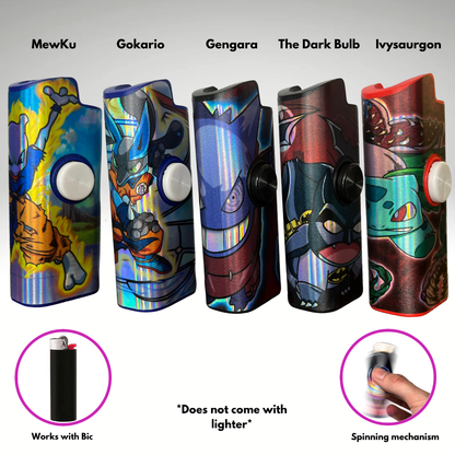 FLKR LYTR® PokeMash 5pk Pack Fidget Spinner Lighter Case for Bic® Spinner Lighter Case | FLKR LYTR