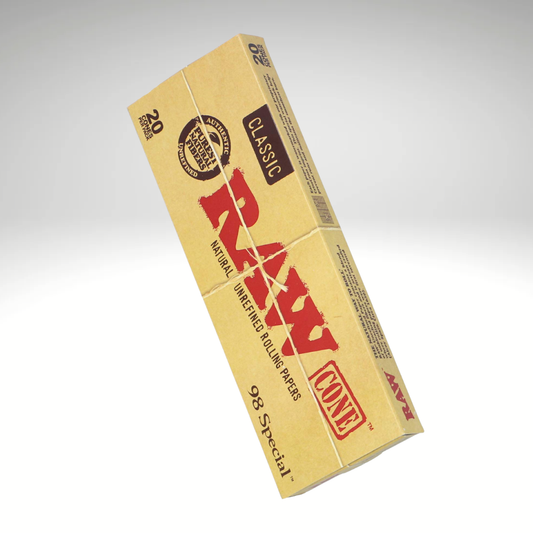 Raw Natural Unrefined Rolling Papers: 20 Cone Pack