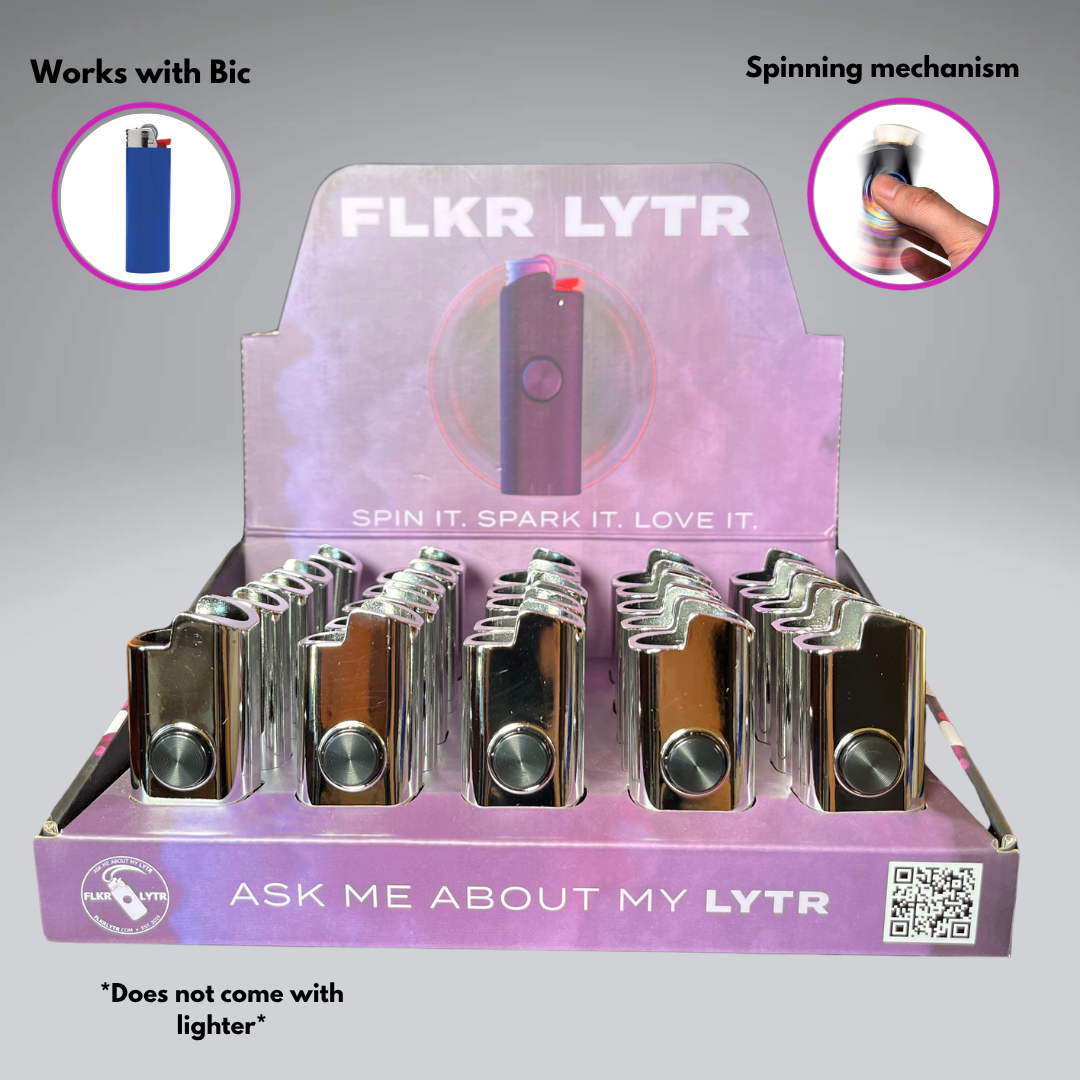 SLVR Surfer Retail Display Box Lighter Case for BIC® | FLKR LYTR
