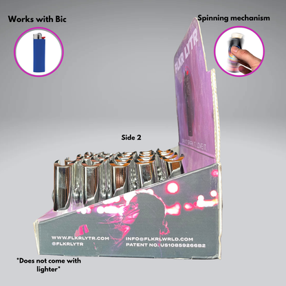 SLVR Surfer Retail Display Box Lighter Case for BIC® | FLKR LYTR