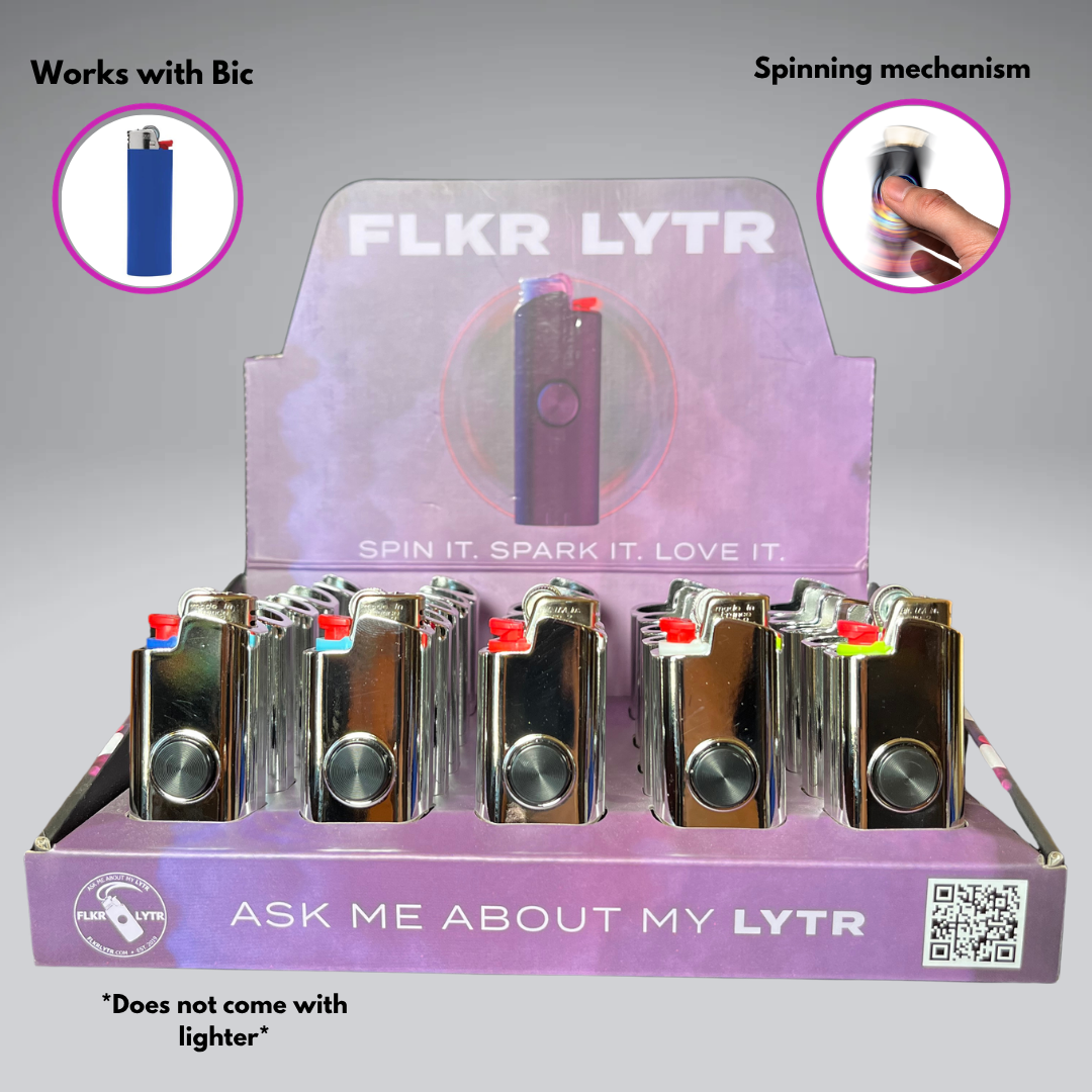 SLVR Surfer Retail Display Box Lighter Case for BIC® | FLKR LYTR