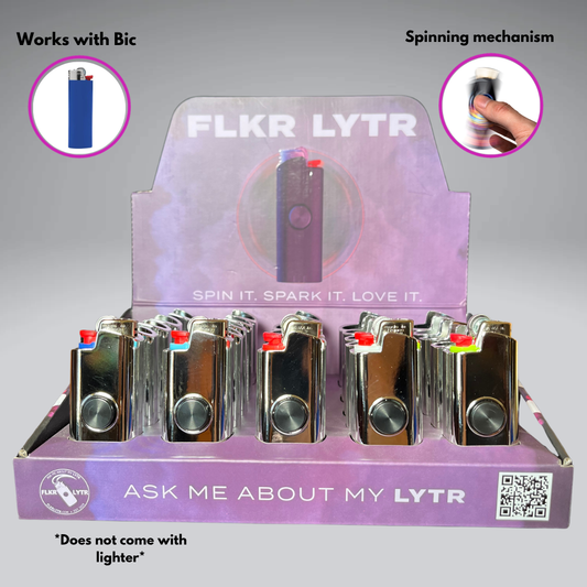 SLVR Surfer Retail Display Box Lighter Case for BIC® | FLKR LYTR