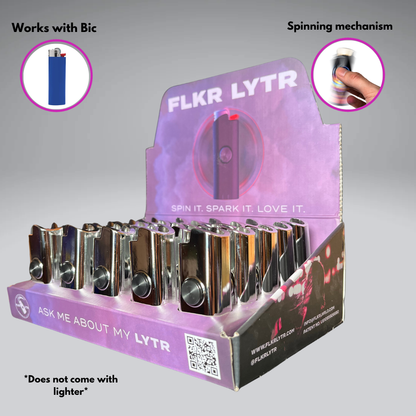 SLVR Surfer Retail Display Box Lighter Case for BIC® | FLKR LYTR