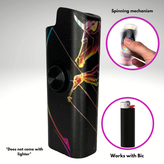 FLKR LYTR® Fidget Spinner Lighter Case "Sagittarius" for Bic® Spinner Lighter Case