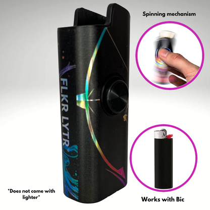 FLKR LYTR® Fidget Spinner Lighter Case "Sagittarius" for Bic® Spinner Lighter Case