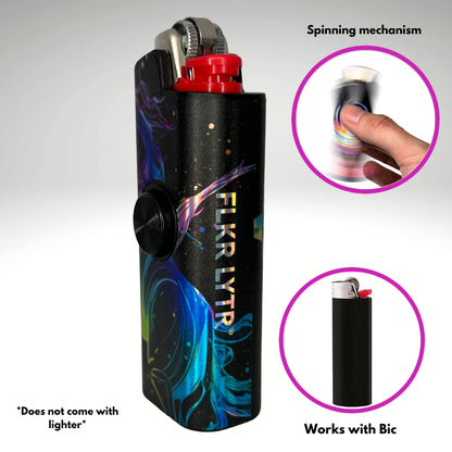 FLKR LYTR® Fidget Spinner Lighter Case "Sagittarius" for Bic® Spinner Lighter Case