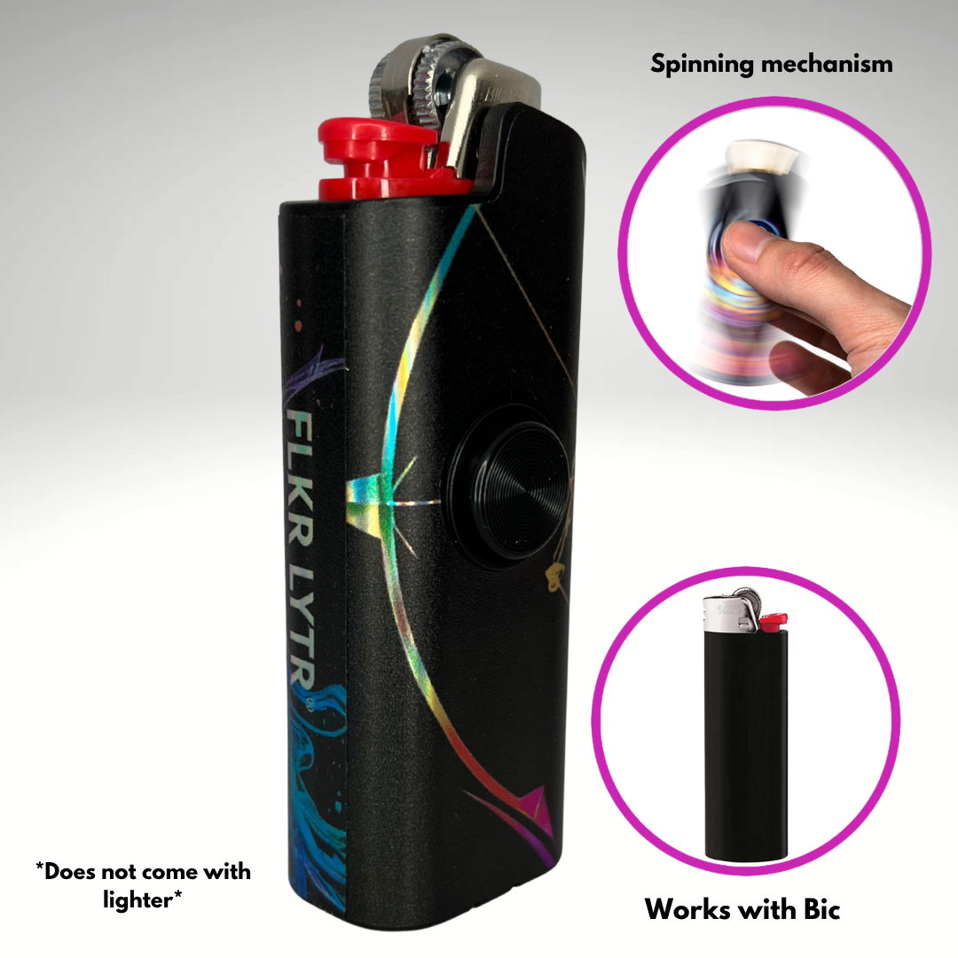 FLKR LYTR® Fidget Spinner Lighter Case "Sagittarius" for Bic® Spinner Lighter Case