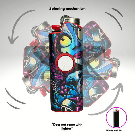 FLKR LYTR®  Fidget Spinner Lighter Case Must Have "Sally" for Bic® Spinner Lighter Case