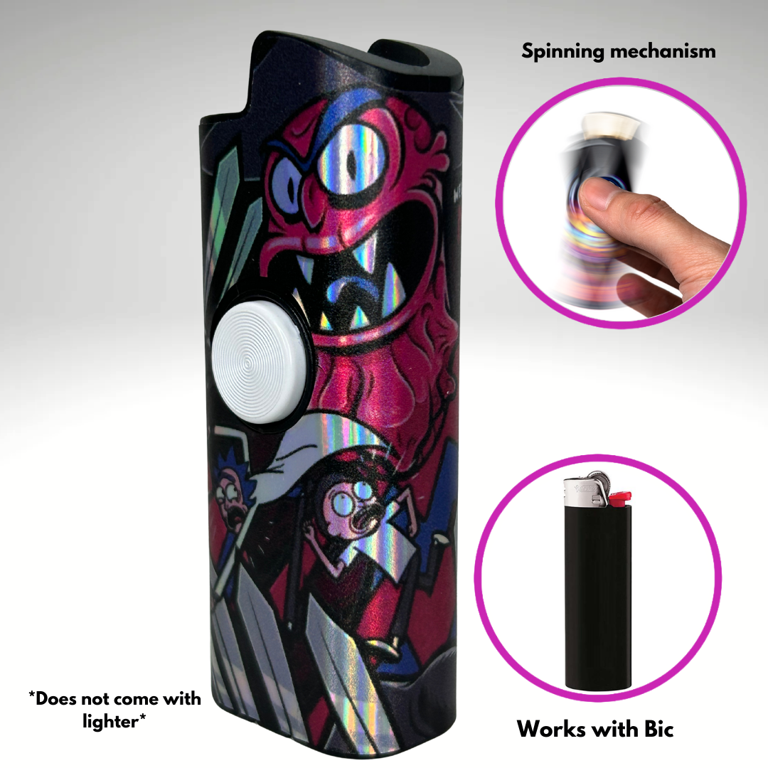 FLKR LYTR®  Fidget Spinner Lighter Case "Scarie Terrie" for Bic® Spinner Lighter Case | FLKR LYTR - $11.99)