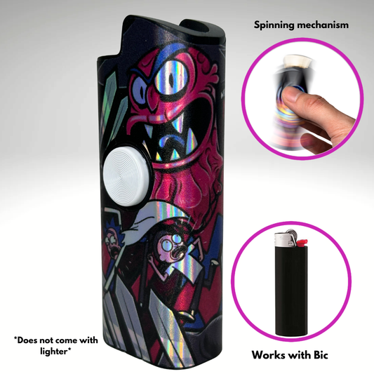 FLKR LYTR®  Fidget Spinner Lighter Case "Scarie Terrie" for Bic® Spinner Lighter Case | FLKR LYTR - $11.99)