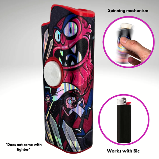 FLKR LYTR®  Fidget Spinner Lighter Case "Scarie Terrie" for Bic® Spinner Lighter Case | FLKR LYTR - $11.99)