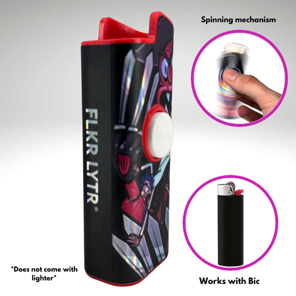 FLKR LYTR®  Fidget Spinner Lighter Case "Scarie Terrie" for Bic® Spinner Lighter Case | FLKR LYTR - $11.99)