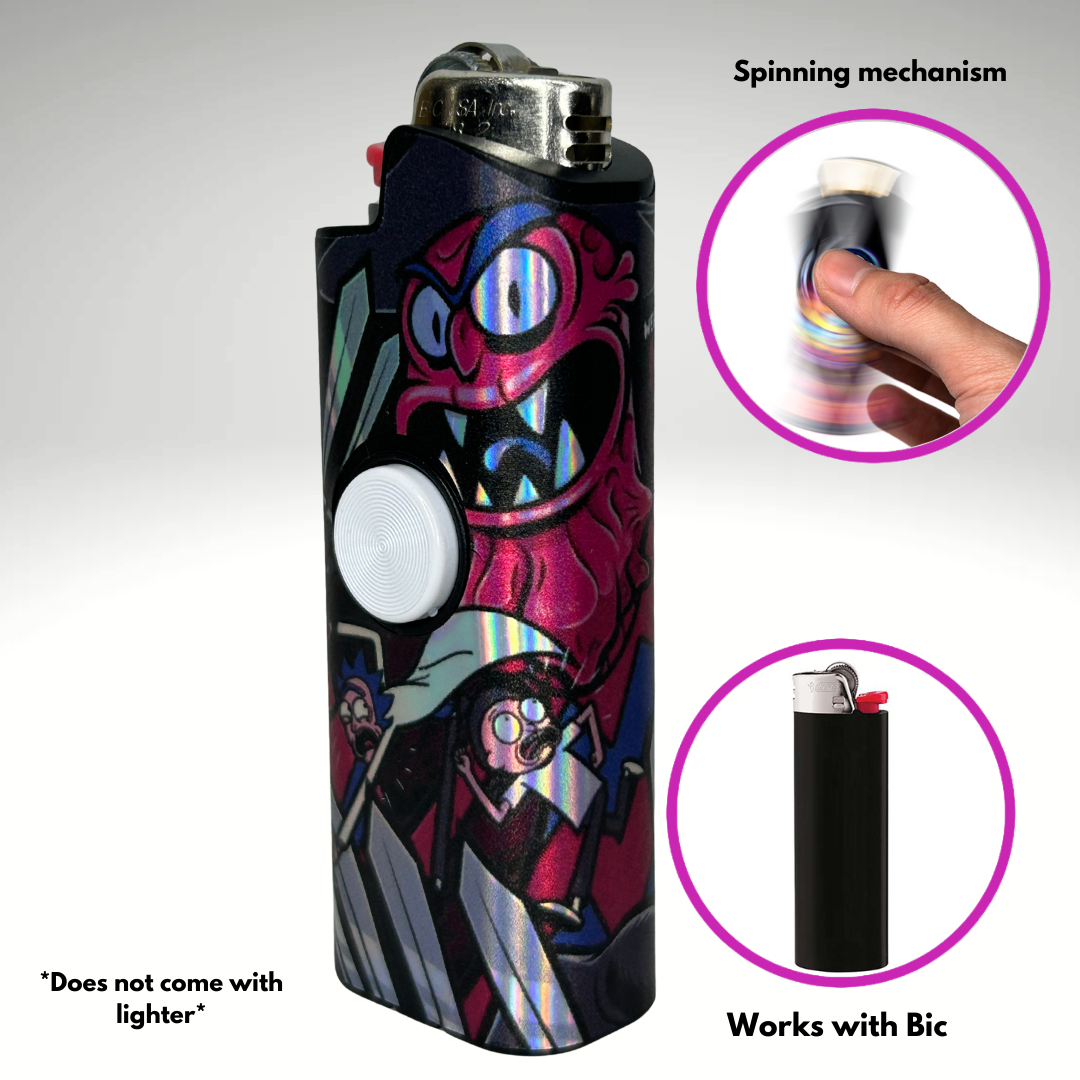 FLKR LYTR®  Fidget Spinner Lighter Case "Scarie Terrie" for Bic® Spinner Lighter Case | FLKR LYTR - $11.99)