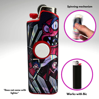 FLKR LYTR®  Fidget Spinner Lighter Case "Scarie Terrie" for Bic® Spinner Lighter Case | FLKR LYTR - $11.99)