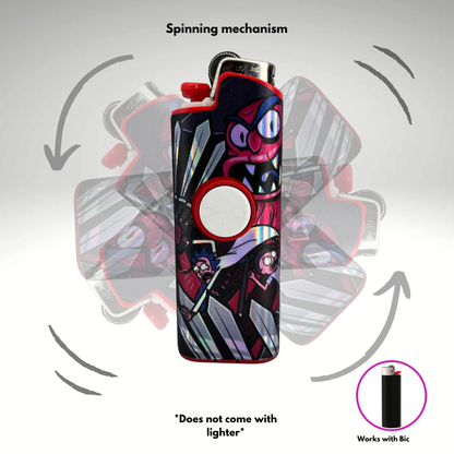 FLKR LYTR®  Fidget Spinner Lighter Case "Scarie Terrie" for Bic® Spinner Lighter Case | FLKR LYTR - $11.99)