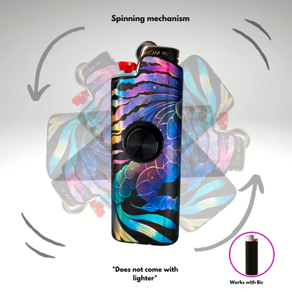 FLKR LYTR® Fidget Spinner Lighter Case "Scorpio" for Bic® Spinner Lighter Case