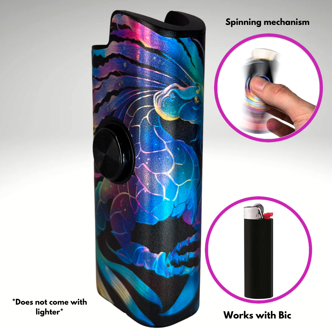 FLKR LYTR® Fidget Spinner Lighter Case "Scorpio" for Bic® Spinner Lighter Case