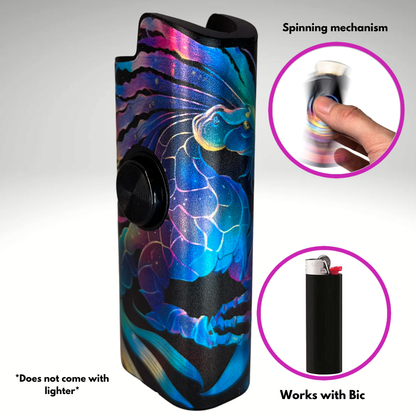 FLKR LYTR® Fidget Spinner Lighter Case "Scorpio" for Bic® Spinner Lighter Case