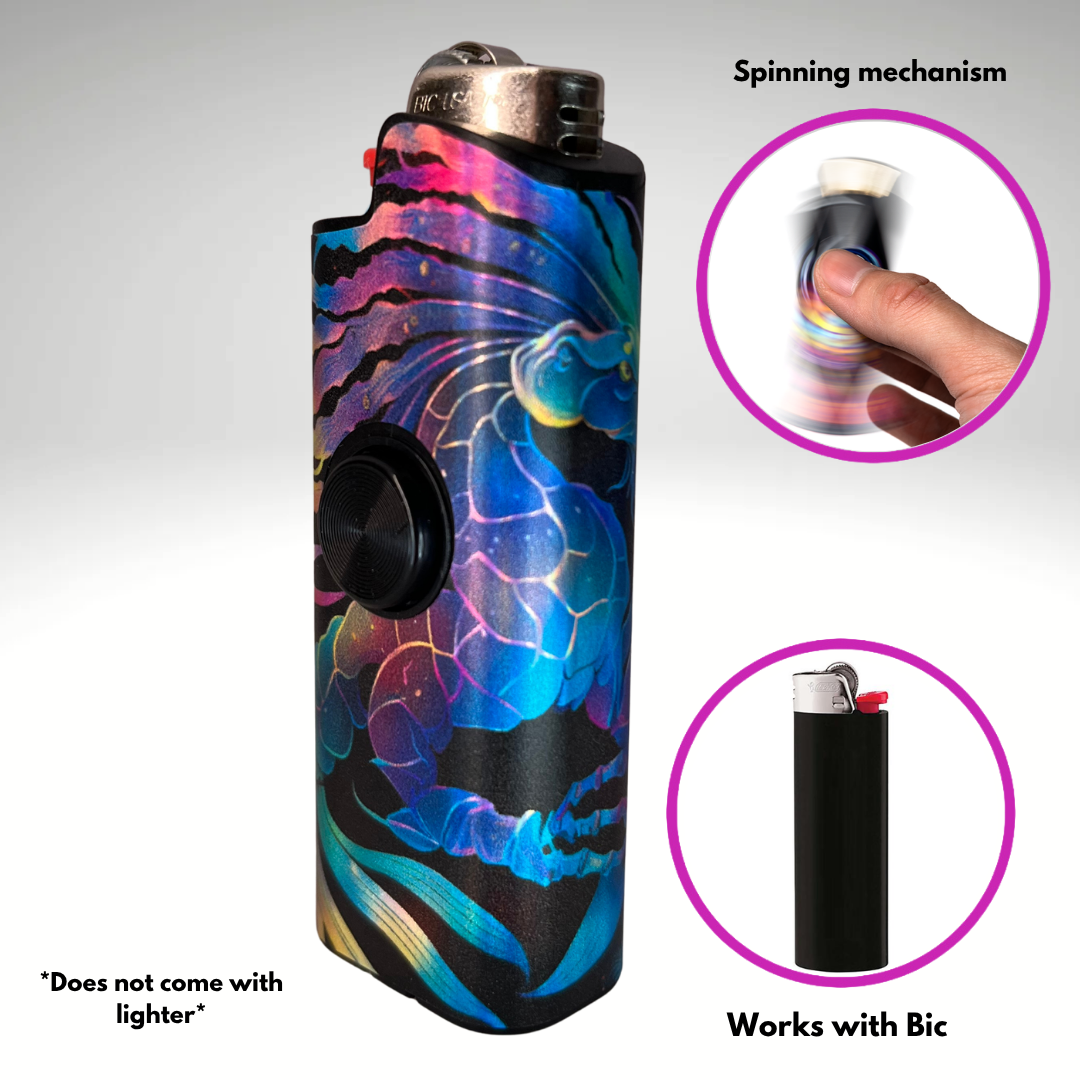FLKR LYTR® Fidget Spinner Lighter Case "Scorpio" for Bic® Spinner Lighter Case