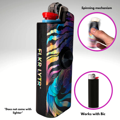 FLKR LYTR® Fidget Spinner Lighter Case "Scorpio" for Bic® Spinner Lighter Case