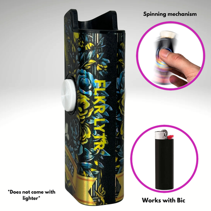 FLKR LYTR®  Fidget Spinner Lighter Case "Ghostman" for Bic® Spinner Lighter Case | FLKR LYTR - $11.99)