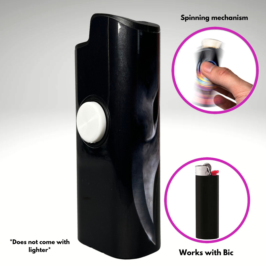 FLKR LYTR®  Fidget Spinner Lighter Case "Scream" for Bic® Spinner Lighter Case
