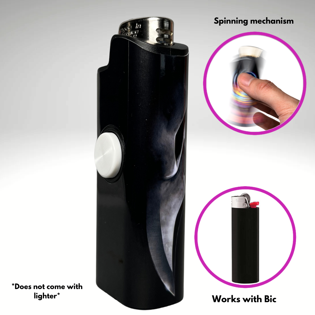 FLKR LYTR®  Fidget Spinner Lighter Case "Scream" for Bic® Spinner Lighter Case