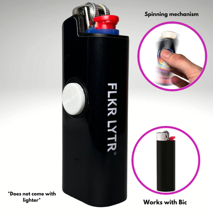 FLKR LYTR®  Fidget Spinner Lighter Case "Scream" for Bic® Spinner Lighter Case