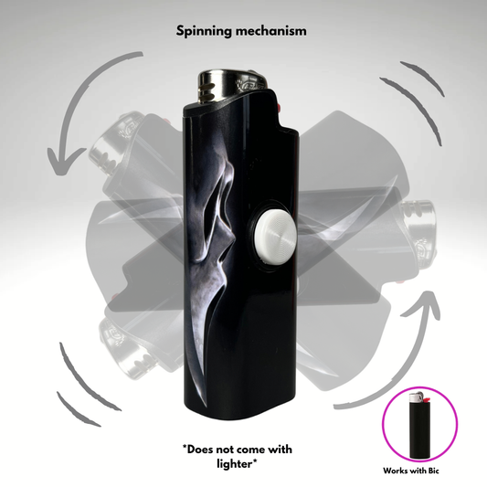 FLKR LYTR®  Fidget Spinner Lighter Case "Scream" for Bic® Spinner Lighter Case
