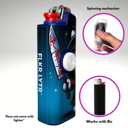 FLKR LYTR®  Fidget Spinner Lighter Case Must Have "Scream Kitty" for Bic® Spinner Lighter Case