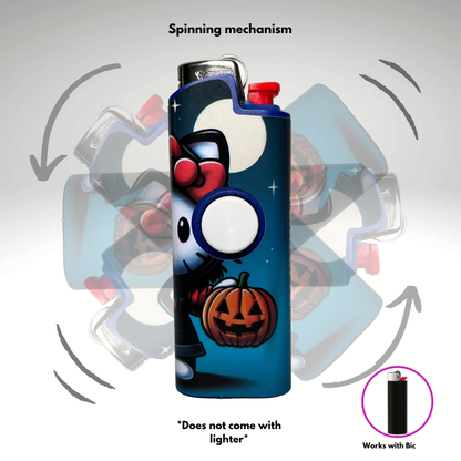 FLKR LYTR®  Fidget Spinner Lighter Case Must Have "Scream Kitty" for Bic® Spinner Lighter Case