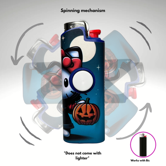 FLKR LYTR®  Fidget Spinner Lighter Case Must Have "Scream Kitty" for Bic® Spinner Lighter Case