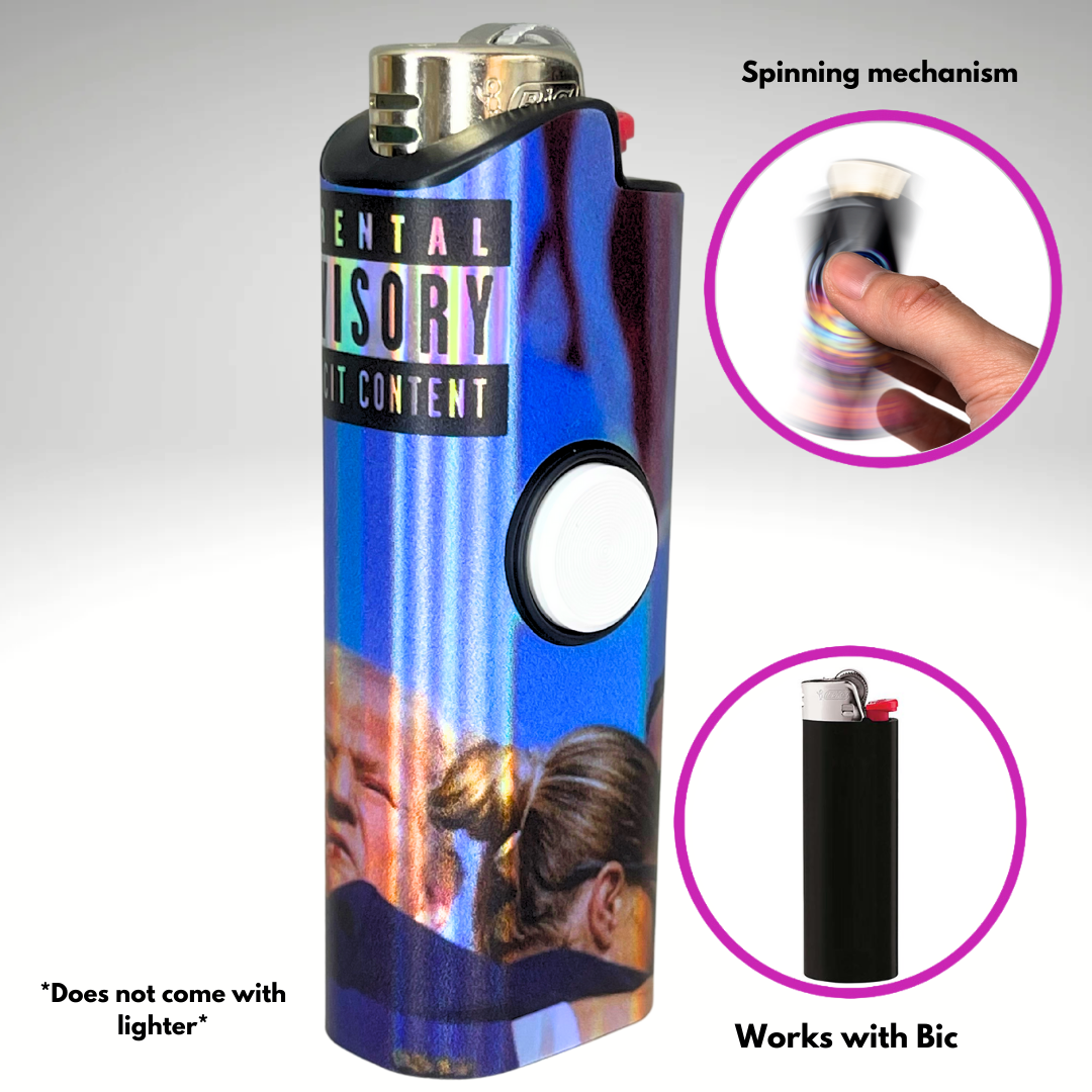 FLKR LYTR® Fidget Spinner Lighter Case "Shot Trump" for Bic® Spinner Lighter Case | FLKR LYTR - $11.99