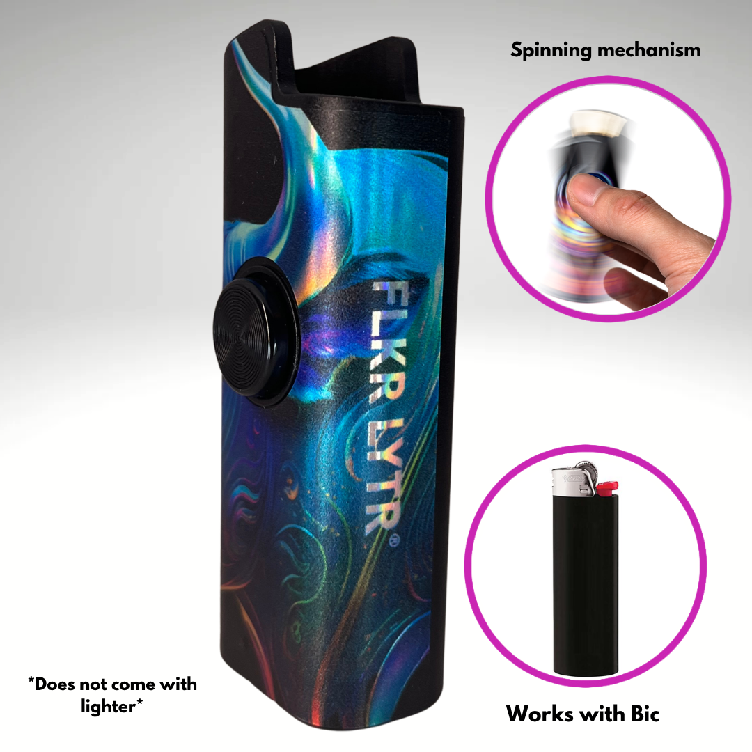 FLKR LYTR® Fidget Spinner Lighter Case "Taurus" for Bic® Spinner Lighter Case
