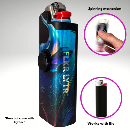 FLKR LYTR® Fidget Spinner Lighter Case "Taurus" for Bic® Spinner Lighter Case