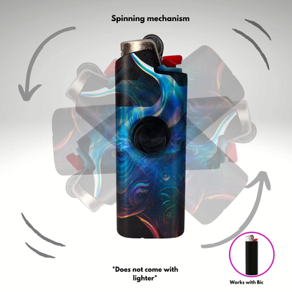 FLKR LYTR® Fidget Spinner Lighter Case "Taurus" for Bic® Spinner Lighter Case