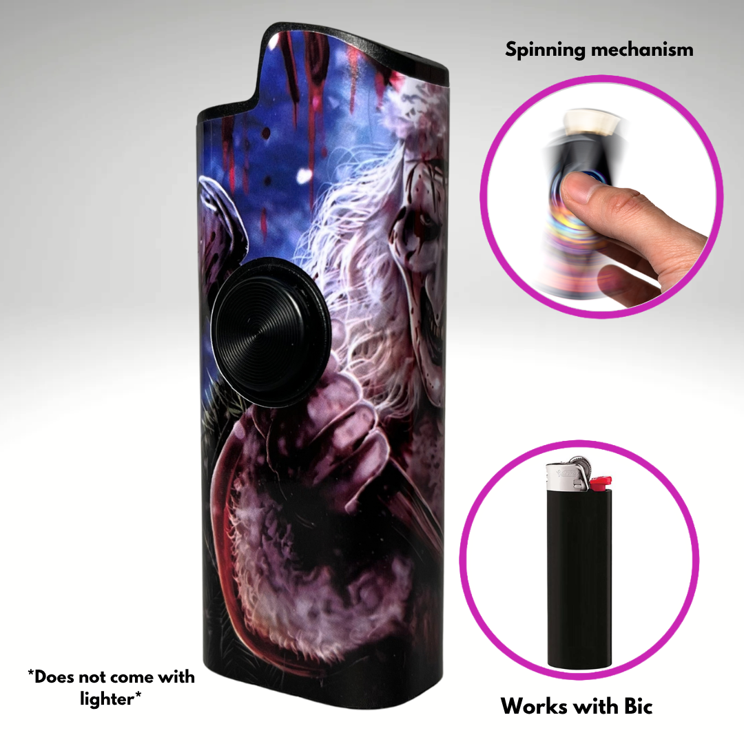 FLKR LYTR®  Fidget Spinner Lighter Case " Xmas Scarifier" for Bic® Spinner Lighter Case