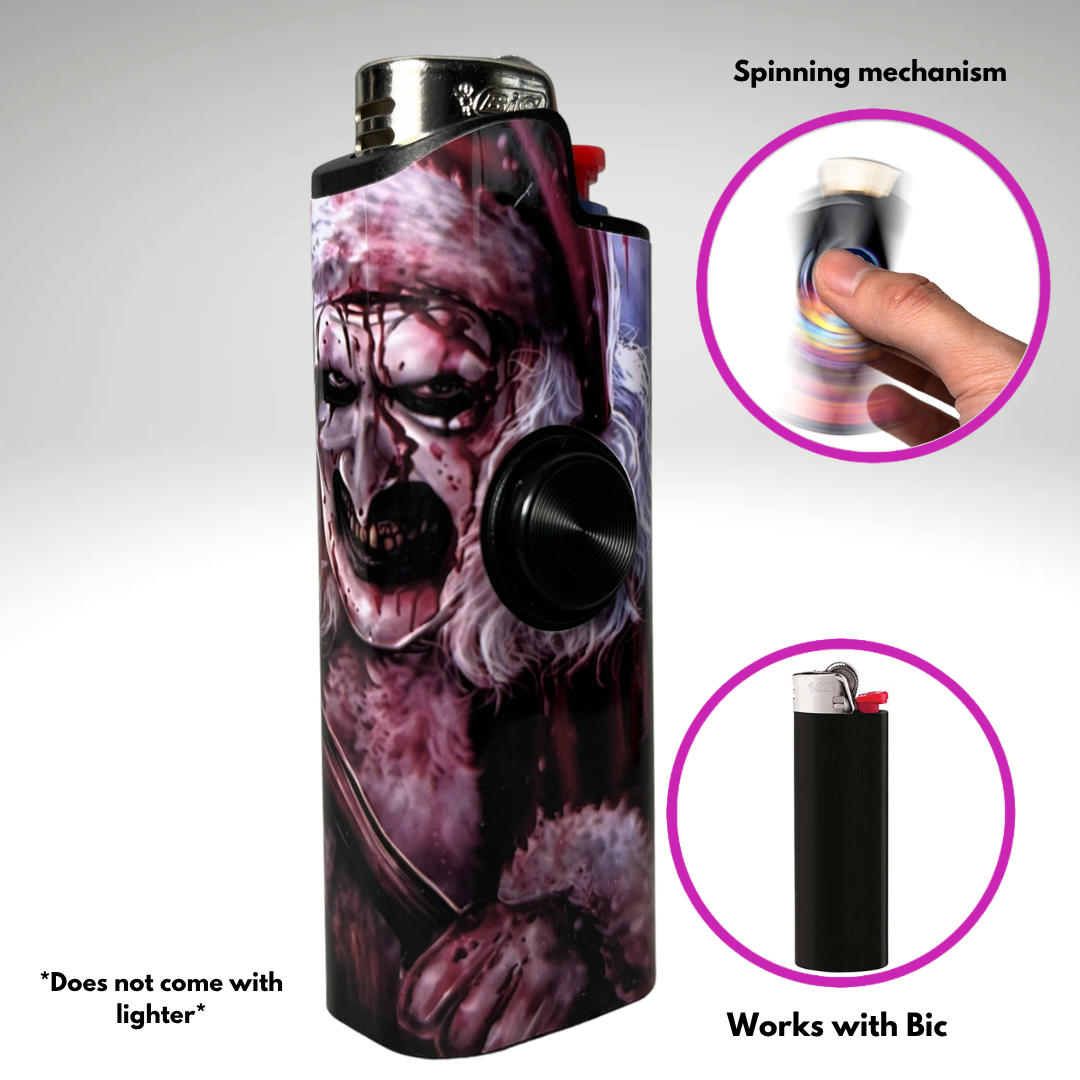 FLKR LYTR®  Fidget Spinner Lighter Case " Xmas Scarifier" for Bic® Spinner Lighter Case