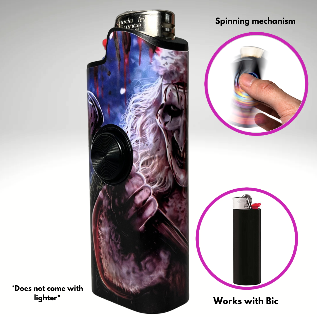 FLKR LYTR®  Fidget Spinner Lighter Case " Xmas Scarifier" for Bic® Spinner Lighter Case
