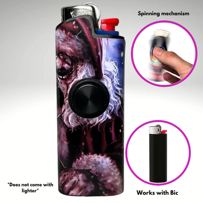 FLKR LYTR®  Fidget Spinner Lighter Case " Xmas Scarifier" for Bic® Spinner Lighter Case