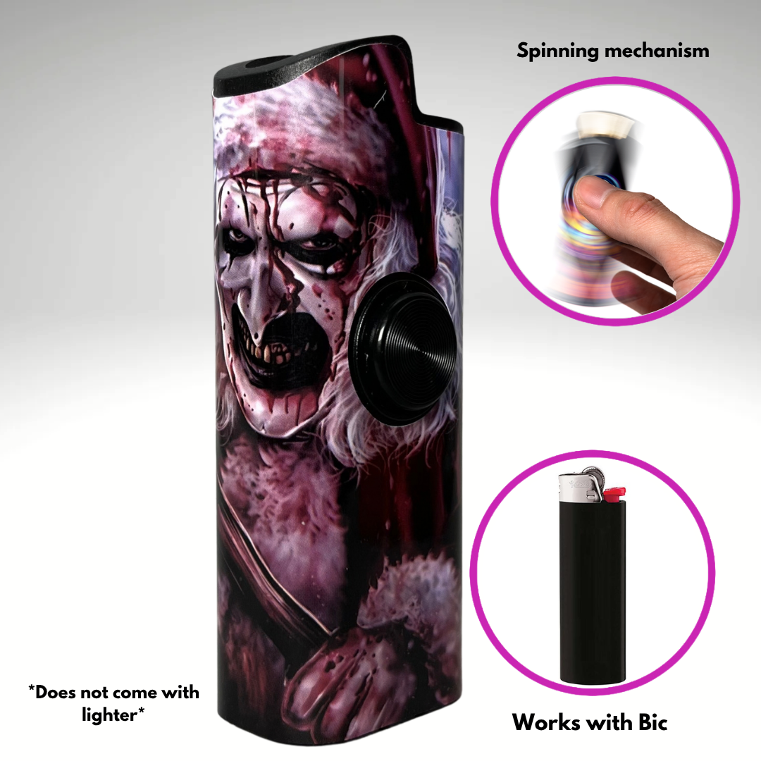 FLKR LYTR®  Fidget Spinner Lighter Case " Xmas Scarifier" for Bic® Spinner Lighter Case