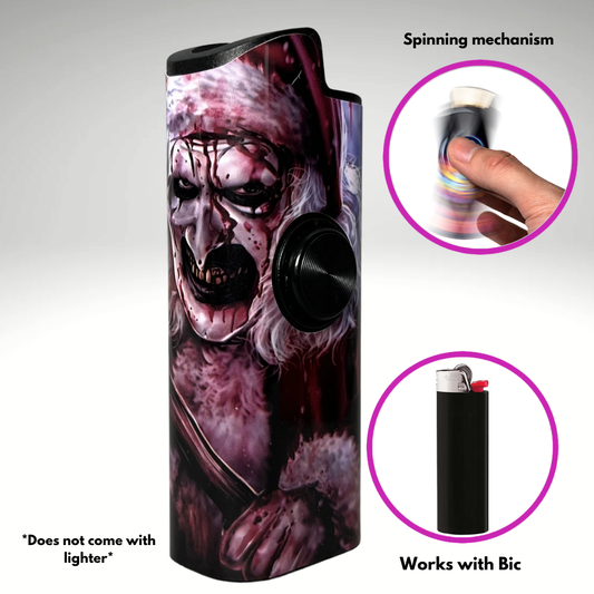 FLKR LYTR®  Fidget Spinner Lighter Case " Xmas Scarifier" for Bic® Spinner Lighter Case