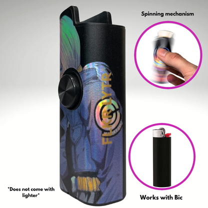 FLKR LYTR® Fidget Spinner Lighter Case "Future T"  for Bic® Spinner Lighter Case