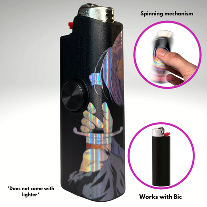 FLKR LYTR® Fidget Spinner Lighter Case "Future T"  for Bic® Spinner Lighter Case