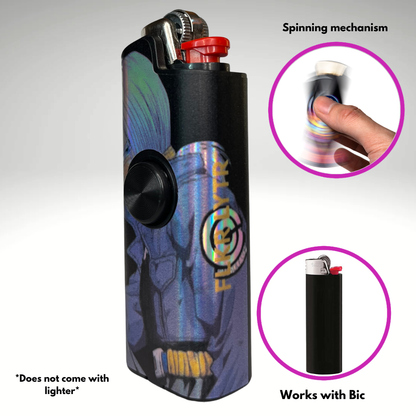 FLKR LYTR® Fidget Spinner Lighter Case "Future T"  for Bic® Spinner Lighter Case