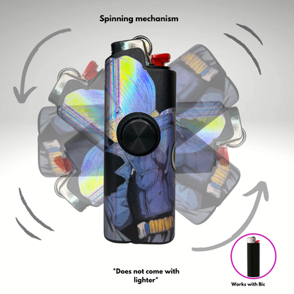 FLKR LYTR® Fidget Spinner Lighter Case "Future T"  for Bic® Spinner Lighter Case