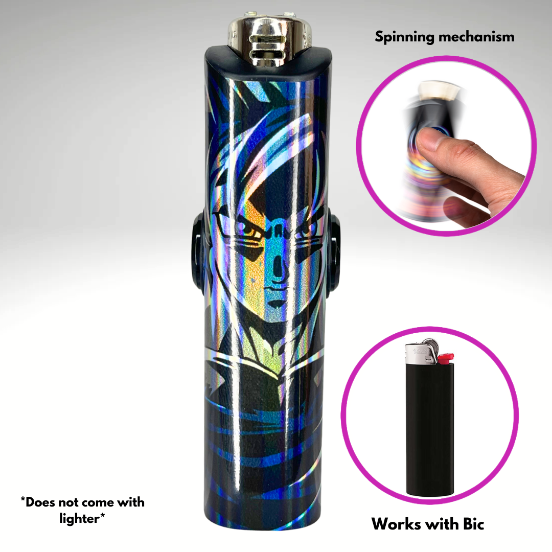 FLKR LYTR® Amazon Prime Must Have Fidget Spinner Lighter Case "UI Goku" for Bic® Lighter Case - $11.99