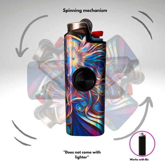 FLKR LYTR® Fidget Spinner Lighter Case "Virgo" for Bic® Spinner Lighter Case
