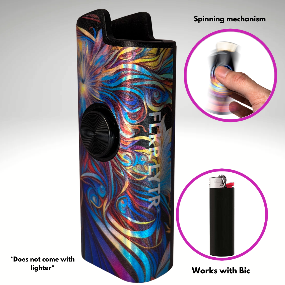 FLKR LYTR® Fidget Spinner Lighter Case "Virgo" for Bic® Spinner Lighter Case