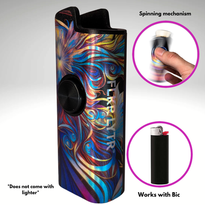 FLKR LYTR® Fidget Spinner Lighter Case "Virgo" for Bic® Spinner Lighter Case